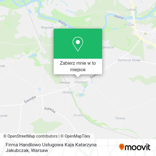 Mapa Firma Handlowo Usługowa Kaja Katarzyna Jakubczak