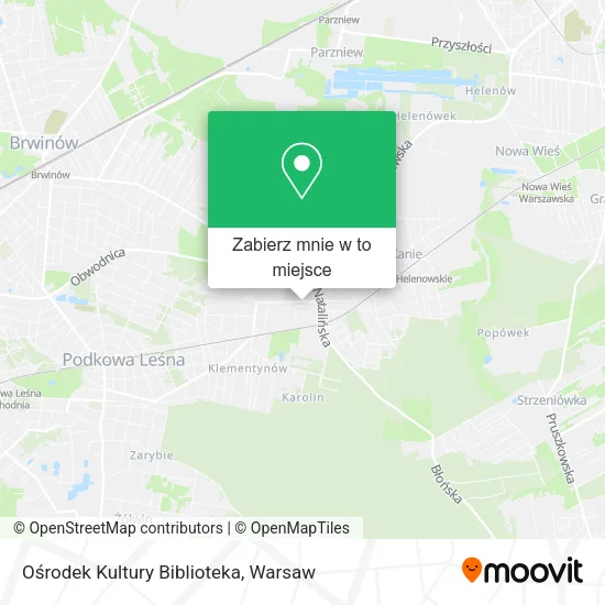 Mapa Ośrodek Kultury Biblioteka