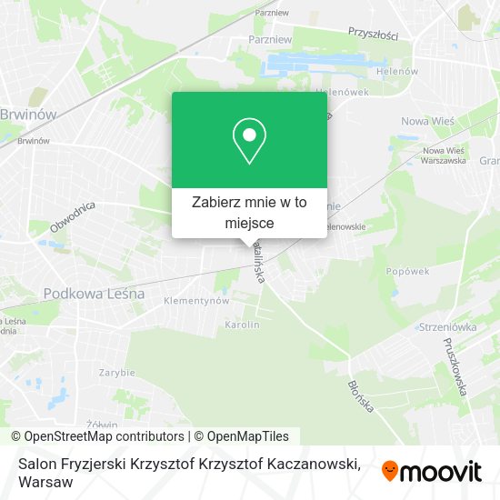 Mapa Salon Fryzjerski Krzysztof Krzysztof Kaczanowski