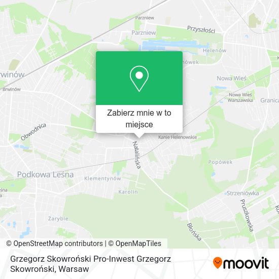 Mapa Grzegorz Skowroński Pro-Inwest Grzegorz Skowroński