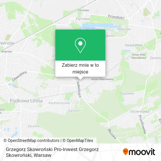 Mapa Grzegorz Skowroński Pro-Inwest Grzegorz Skowroński