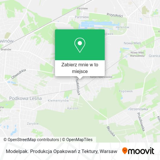 Mapa Modelpak. Produkcja Opakowań z Tektury