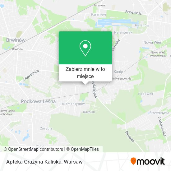 Mapa Apteka Grażyna Kaliska