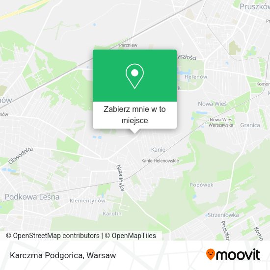 Mapa Karczma Podgorica