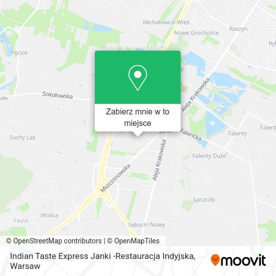 Mapa Indian Taste Express Janki -Restauracja Indyjska