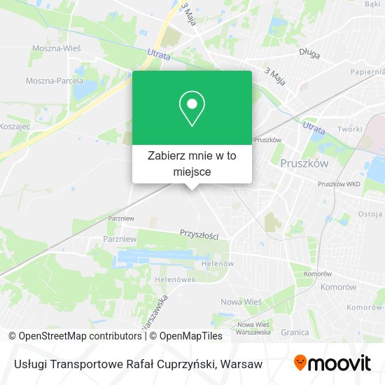 Mapa Usługi Transportowe Rafał Cuprzyński