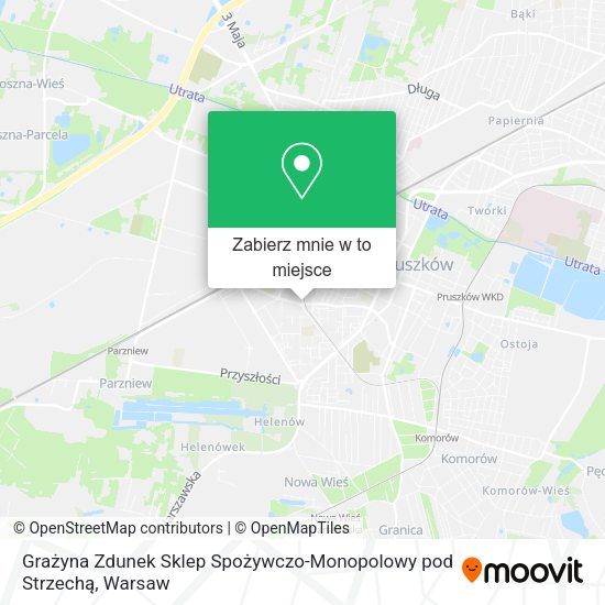 Mapa Grażyna Zdunek Sklep Spożywczo-Monopolowy pod Strzechą