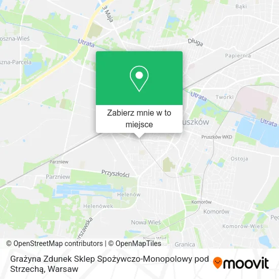 Mapa Grażyna Zdunek Sklep Spożywczo-Monopolowy pod Strzechą