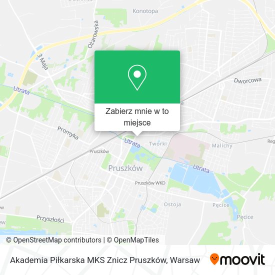 Mapa Akademia Piłkarska MKS Znicz Pruszków