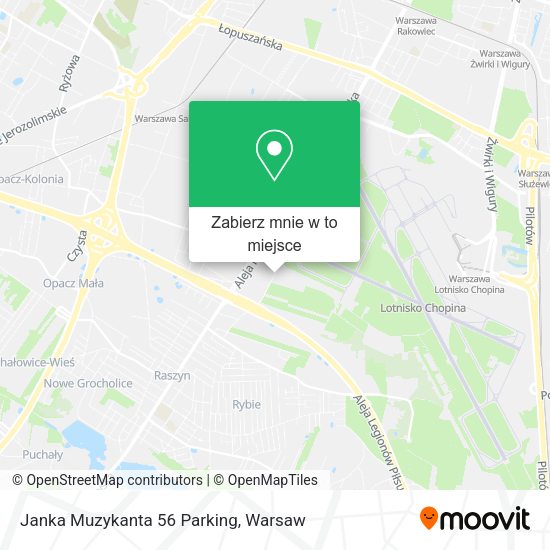 Mapa Janka Muzykanta 56 Parking