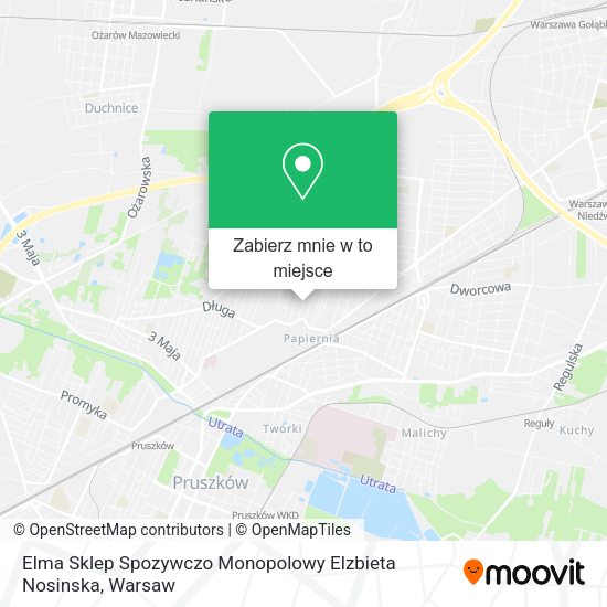 Mapa Elma Sklep Spozywczo Monopolowy Elzbieta Nosinska