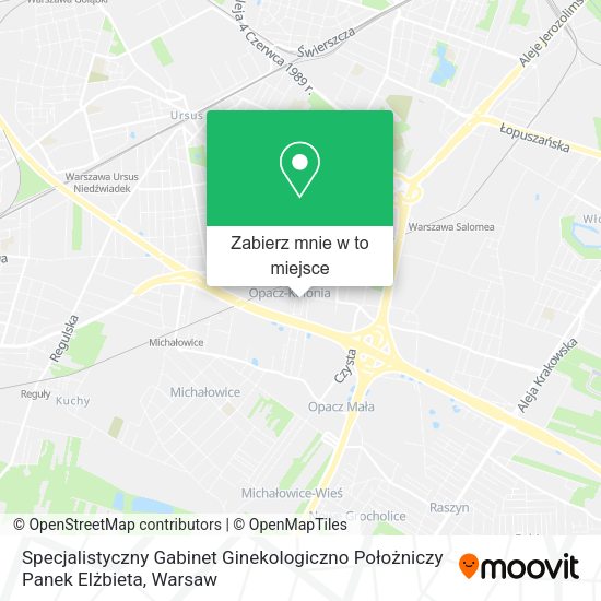 Mapa Specjalistyczny Gabinet Ginekologiczno Położniczy Panek Elżbieta