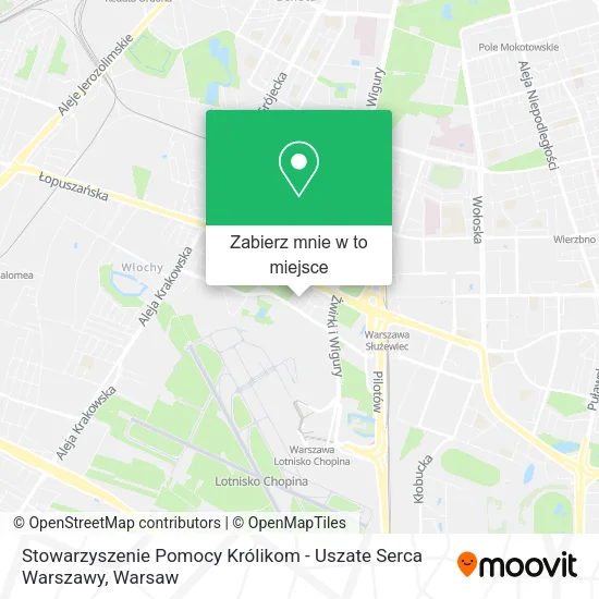 Mapa Stowarzyszenie Pomocy Królikom - Uszate Serca Warszawy