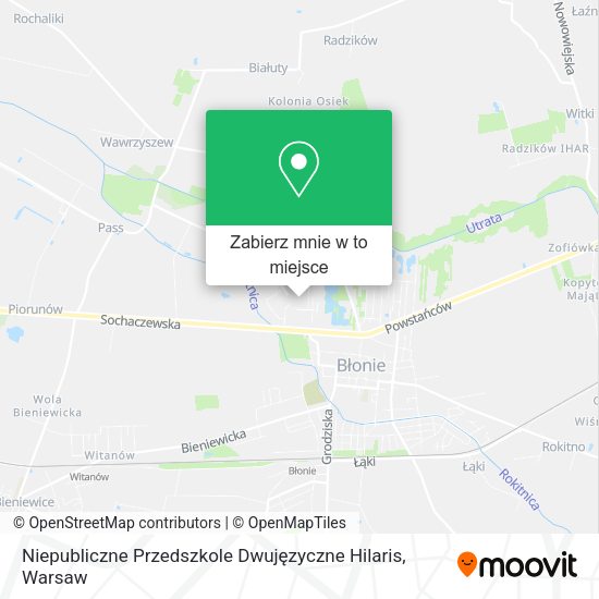 Mapa Niepubliczne Przedszkole Dwujęzyczne Hilaris