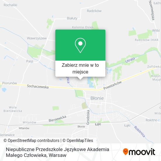 Mapa Niepubliczne Przedszkole Językowe Akademia Małego Człowieka