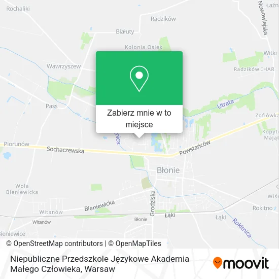 Mapa Niepubliczne Przedszkole Językowe Akademia Małego Człowieka