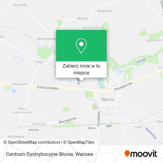 Mapa Centrum Dystrybucyjne Błonie