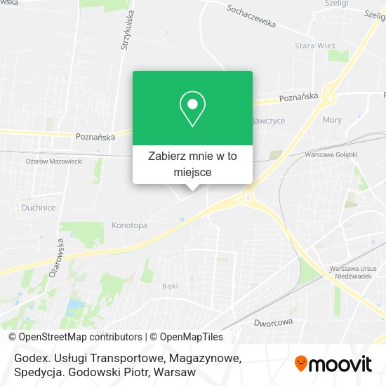 Mapa Godex. Usługi Transportowe, Magazynowe, Spedycja. Godowski Piotr