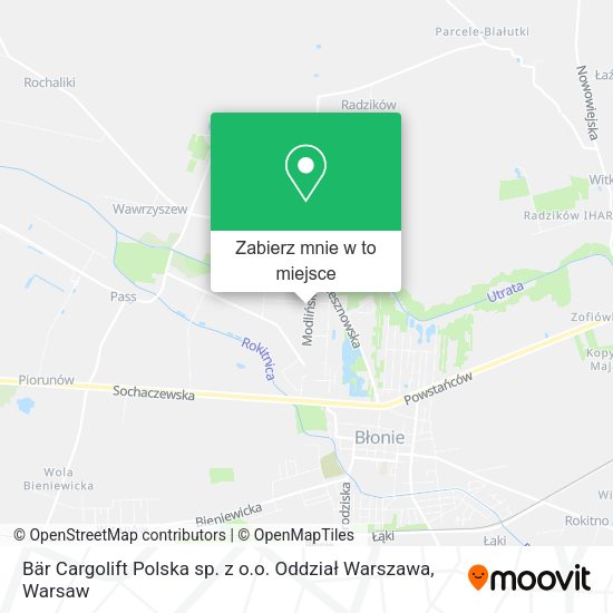 Mapa Bär Cargolift Polska sp. z o.o. Oddział Warszawa