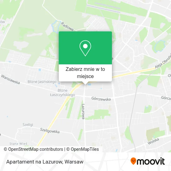 Mapa Apartament na Lazurow