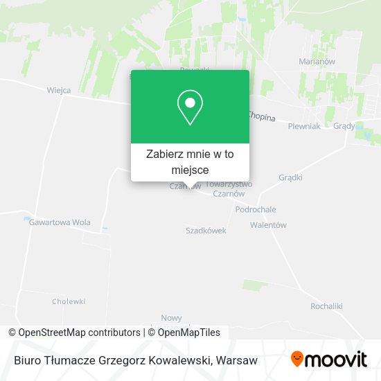 Mapa Biuro Tłumacze Grzegorz Kowalewski