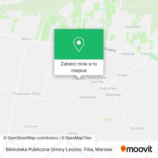 Mapa Biblioteka Publiczna Gminy Leszno. Filia