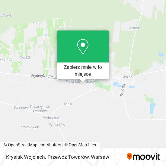 Mapa Krysiak Wojciech. Przewóz Towarów