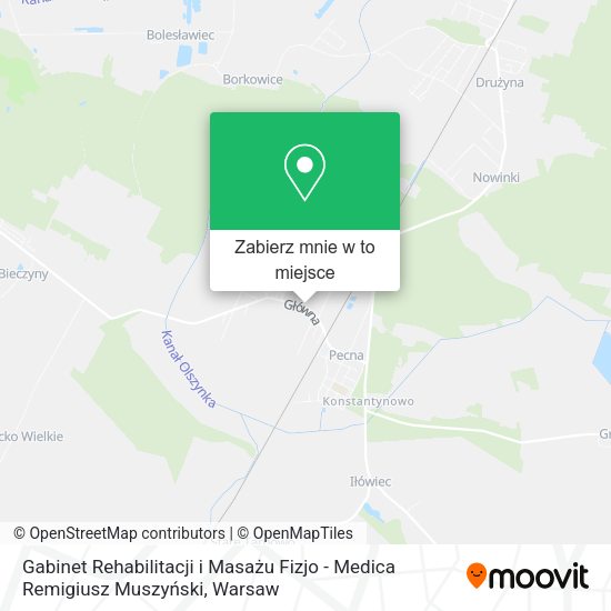 Mapa Gabinet Rehabilitacji i Masażu Fizjo - Medica Remigiusz Muszyński