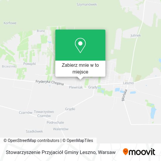 Mapa Stowarzyszenie Przyjaciół Gminy Leszno