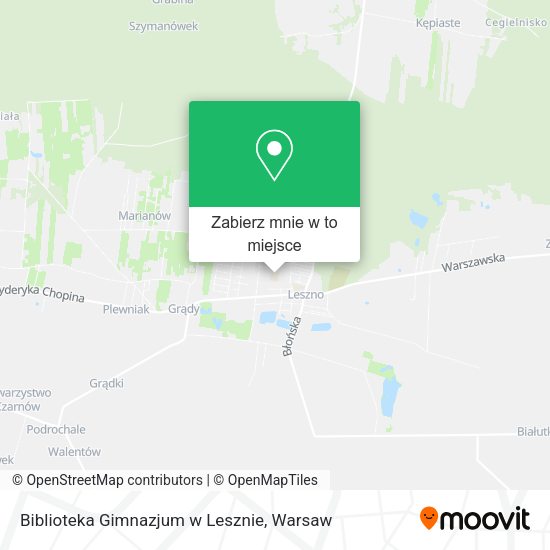 Mapa Biblioteka Gimnazjum w Lesznie