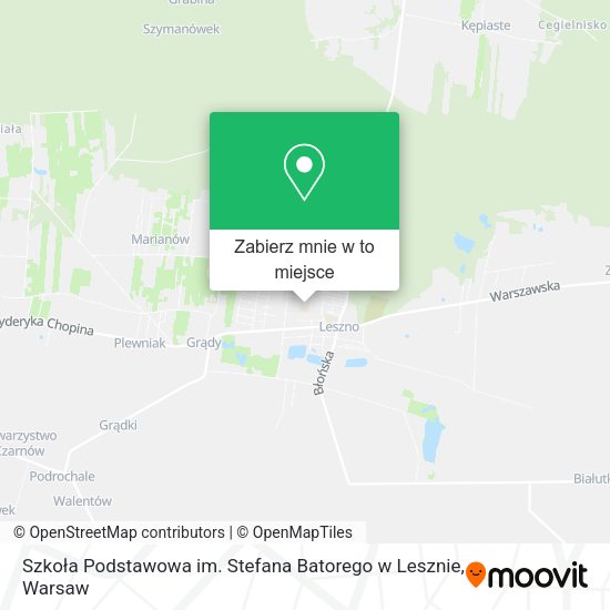 Mapa Szkoła Podstawowa im. Stefana Batorego w Lesznie