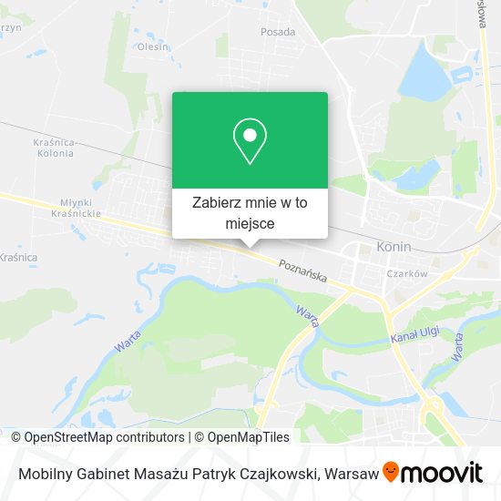 Mapa Mobilny Gabinet Masażu Patryk Czajkowski