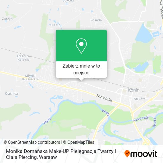 Mapa Monika Domańska Make-UP Pielęgnacja Twarzy i Ciała Piercing