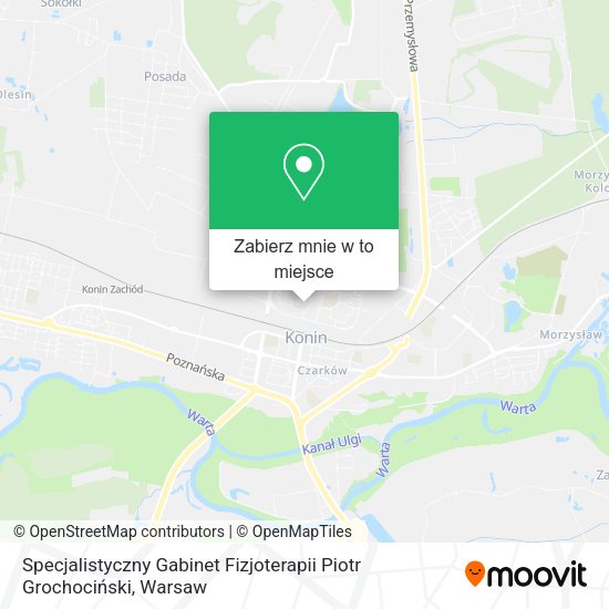 Mapa Specjalistyczny Gabinet Fizjoterapii Piotr Grochociński