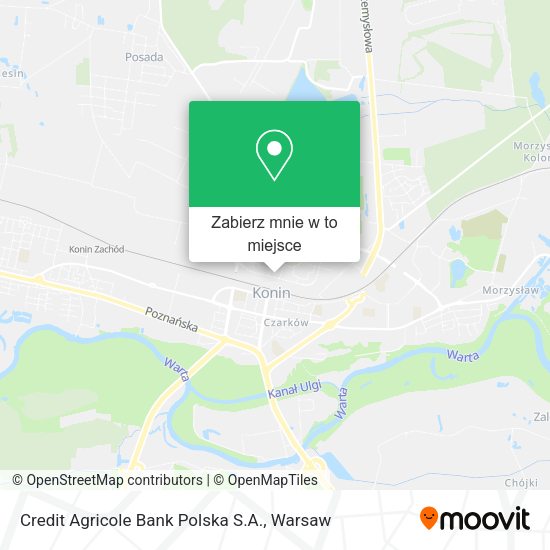 Mapa Credit Agricole Bank Polska S.A.