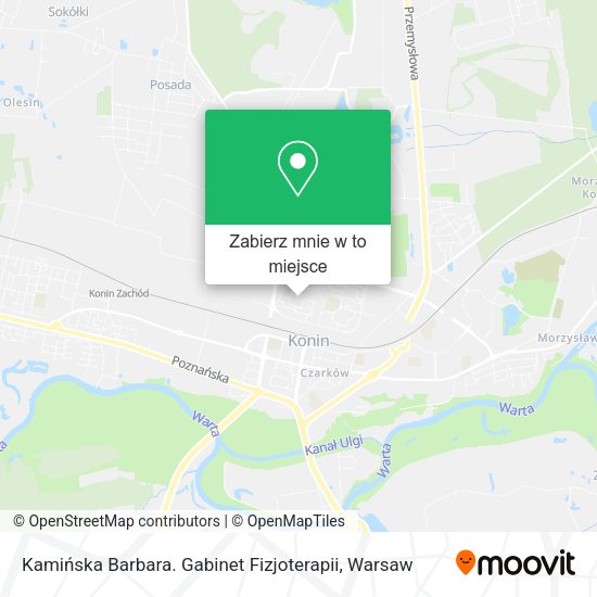 Mapa Kamińska Barbara. Gabinet Fizjoterapii