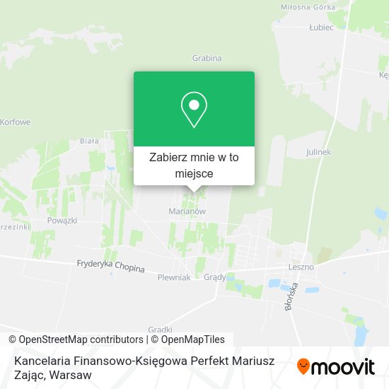 Mapa Kancelaria Finansowo-Księgowa Perfekt Mariusz Zając