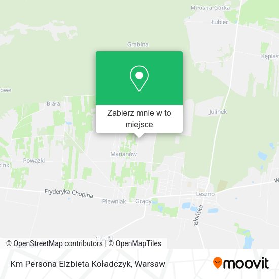 Mapa Km Persona Elżbieta Koładczyk