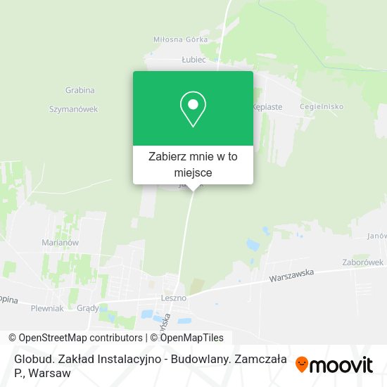 Mapa Globud. Zakład Instalacyjno - Budowlany. Zamczała P.