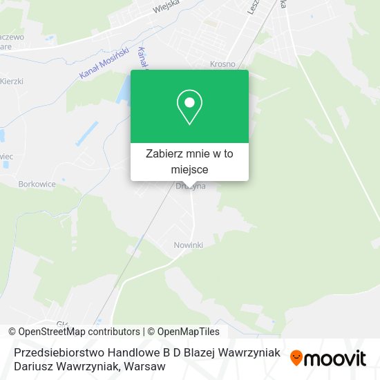 Mapa Przedsiebiorstwo Handlowe B D Blazej Wawrzyniak Dariusz Wawrzyniak