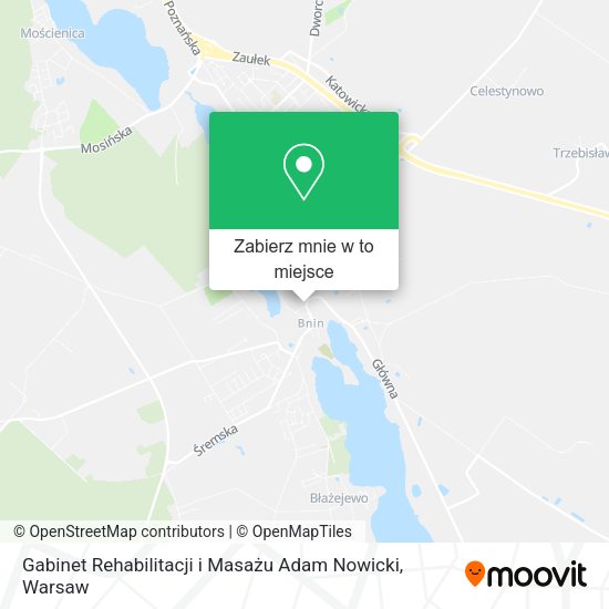 Mapa Gabinet Rehabilitacji i Masażu Adam Nowicki