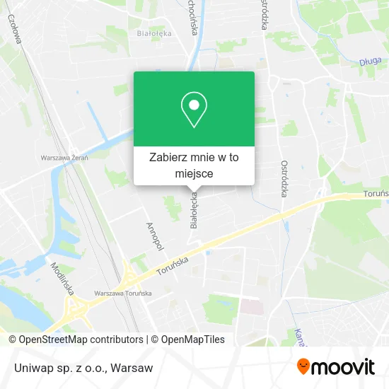 Mapa Uniwap sp. z o.o.