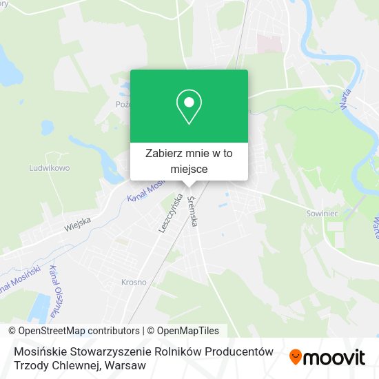 Mapa Mosińskie Stowarzyszenie Rolników Producentów Trzody Chlewnej