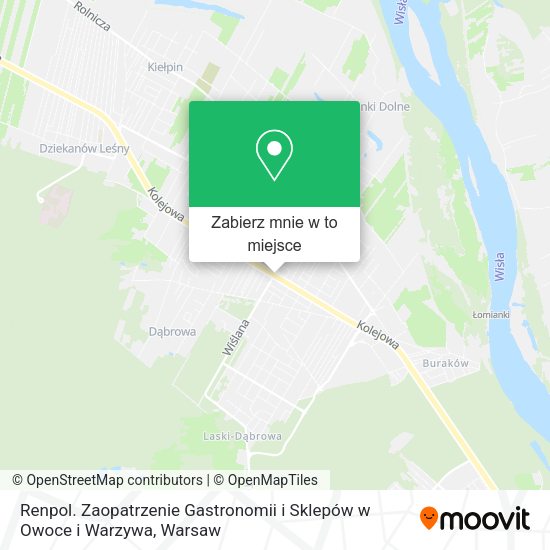 Mapa Renpol. Zaopatrzenie Gastronomii i Sklepów w Owoce i Warzywa