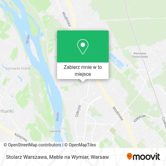 Mapa Stolarz Warszawa, Meble na Wymiar