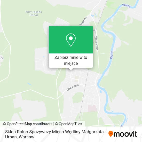 Mapa Sklep Rolno Spożywczy Mięso Wędliny Małgorzata Urban
