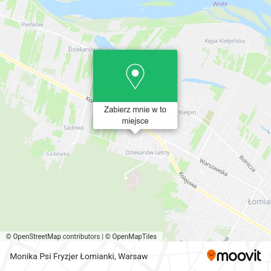 Mapa Monika Psi Fryzjer Łomianki