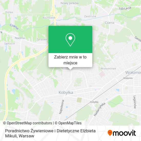 Mapa Poradnictwo Żywieniowe i Dietetyczne Elżbieta Mikuli