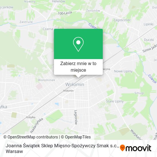 Mapa Joanna Świątek Sklep Mięsno-Spożywczy Smak s.c.