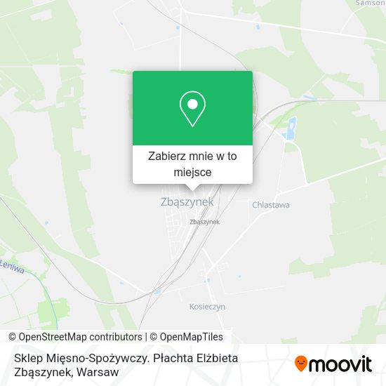 Mapa Sklep Mięsno-Spożywczy. Płachta Elżbieta Zbąszynek